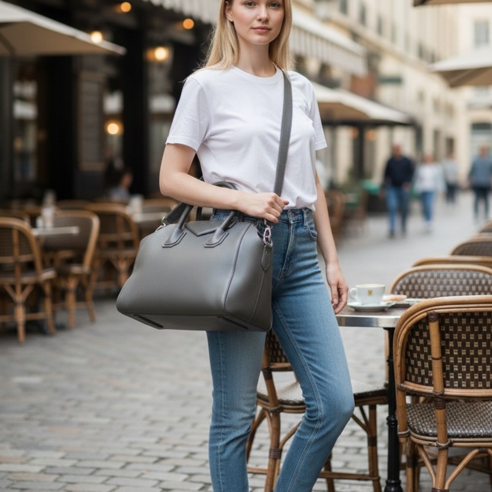 Shoulder bag antigona Gray Leather Bag